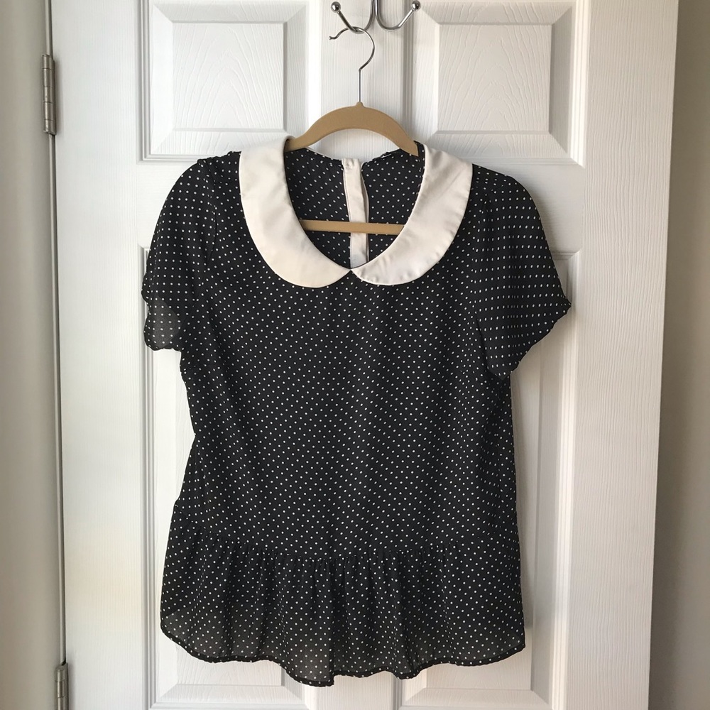 Peplum Polka Dot Blouse